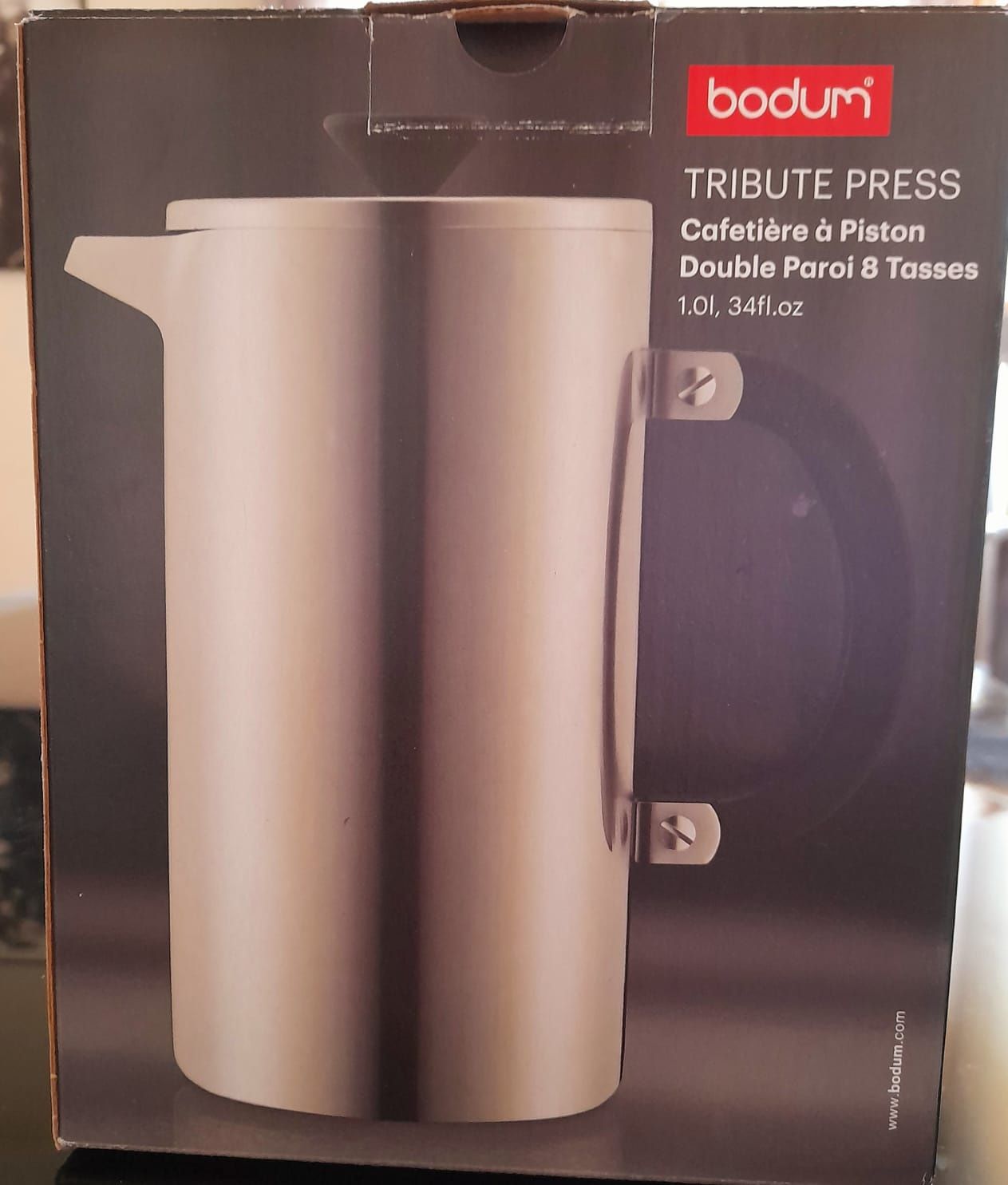 Cafeteira Tribute Presso, 1.0 l, com parede dupla de aço inoxidável