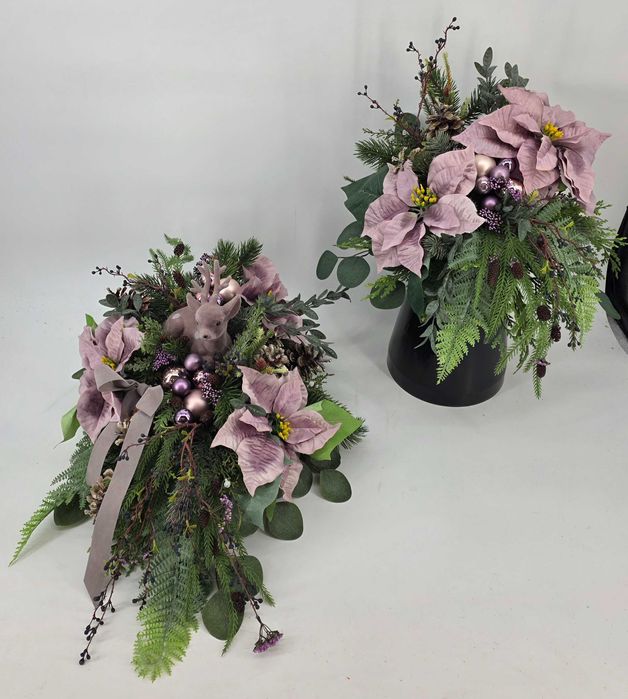 Komplet na grób, wiązanka świąteczna na cmentarz, Boże Narodzenie