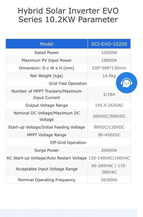 Гібридний інвертор 10,2 кВт 48 вольт SCI-EVO-10200