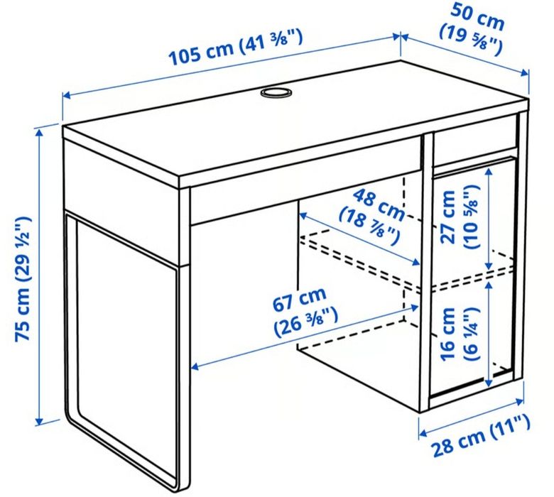 Tampo secretária IKEA MICKE