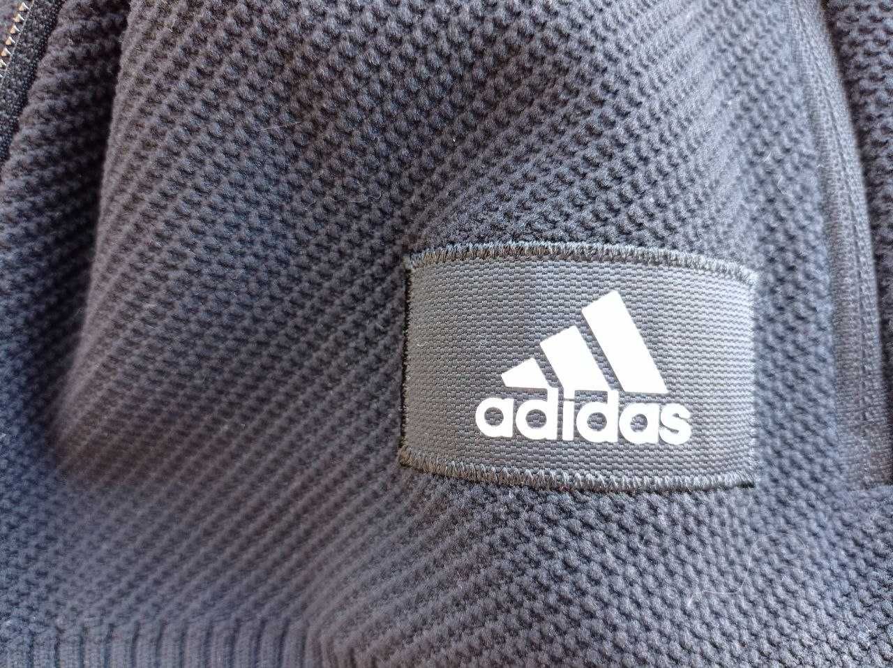 Спортивная тренировочная эластичная кофта Adidas (Адидас) чёрная новая