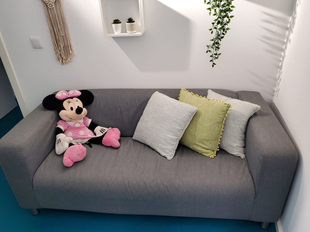 Sofá cinza KLIPPAN ikea