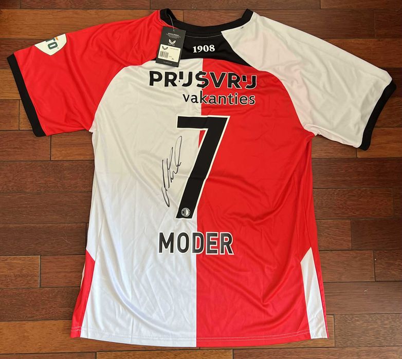 Jakub Moder Feyenoord koszulka z autografem + certyfikat autentycznoś.