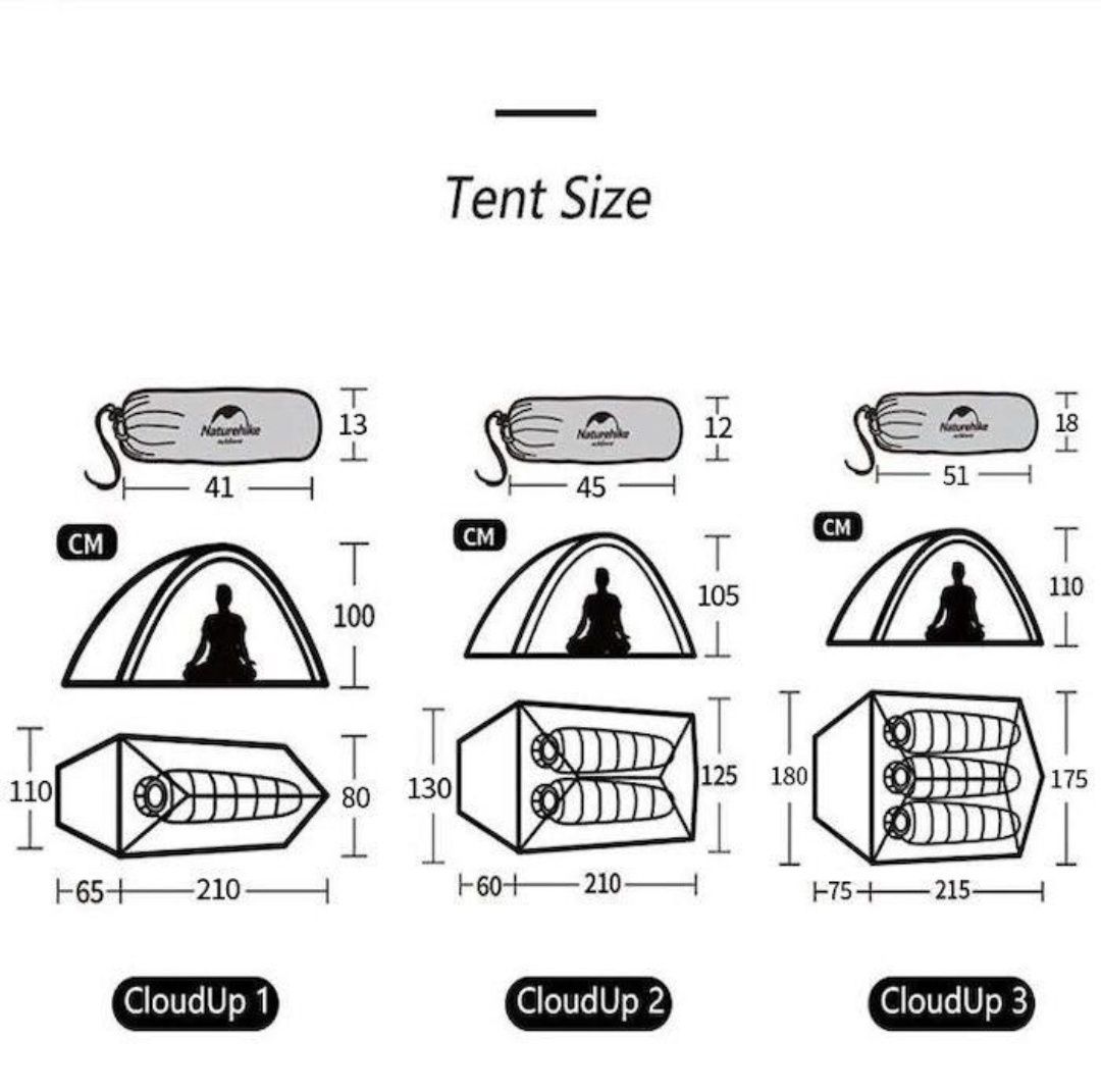 Ultralekki namiot 2 os. Naturehike CLOUD UP 2 210T