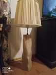 Lampa stojąca drewniana