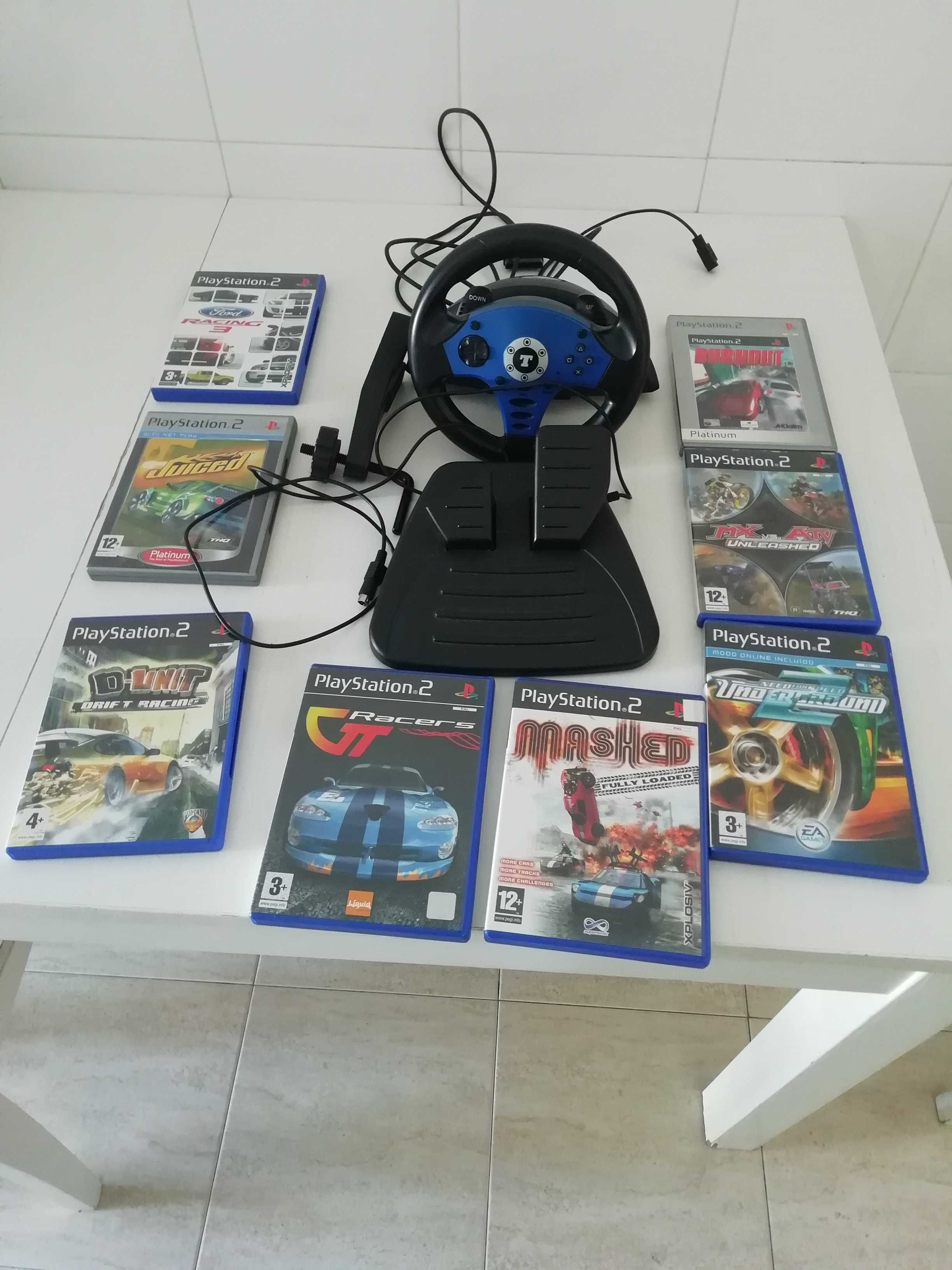 Volante +8 jogos para a ps2