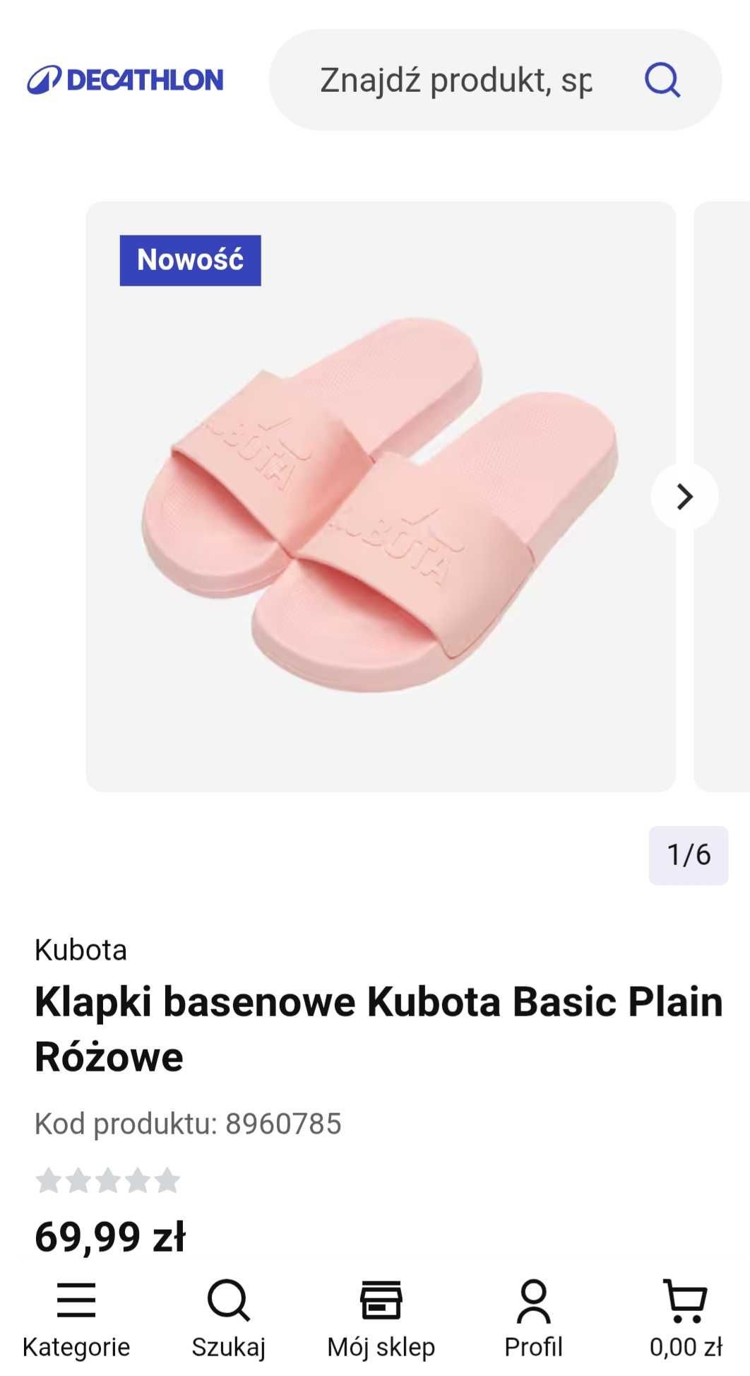 Klapki KUBOTA basenowe plażowe basen plaża  sandałki sandały