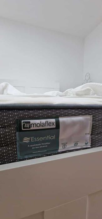 Cama BRIMNES c/ Arrumação + Colchão Molaflex (160x200)