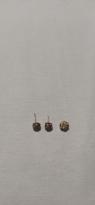 Srebrne kolczyki i wisiorek z cyrkoniami próba 925