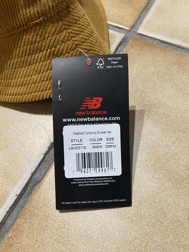 Панама New Balance Washed Corduoroy Bucket Оригінал нова унісекс