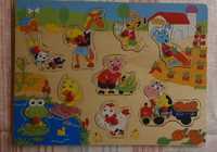 Puzzle drewniane wiek 2+