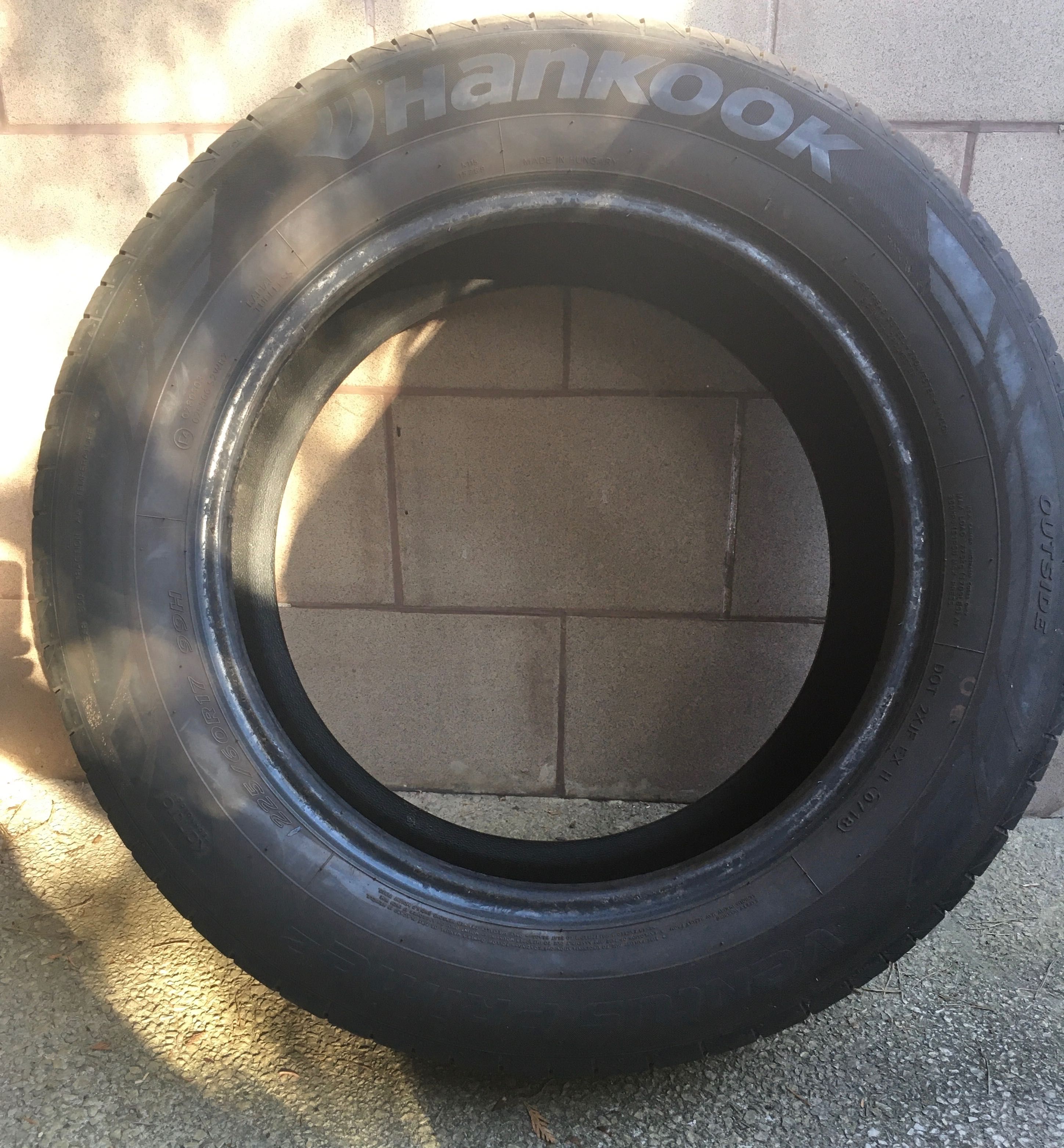 Hankook ventus prime2 225/60 R17 K115 DOT 0718 6.4mm naprawiana