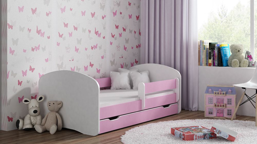 Łóżko łóżeczko piętrowe podwójne dla dzieci 180x90 dwuosobowe wysuwane