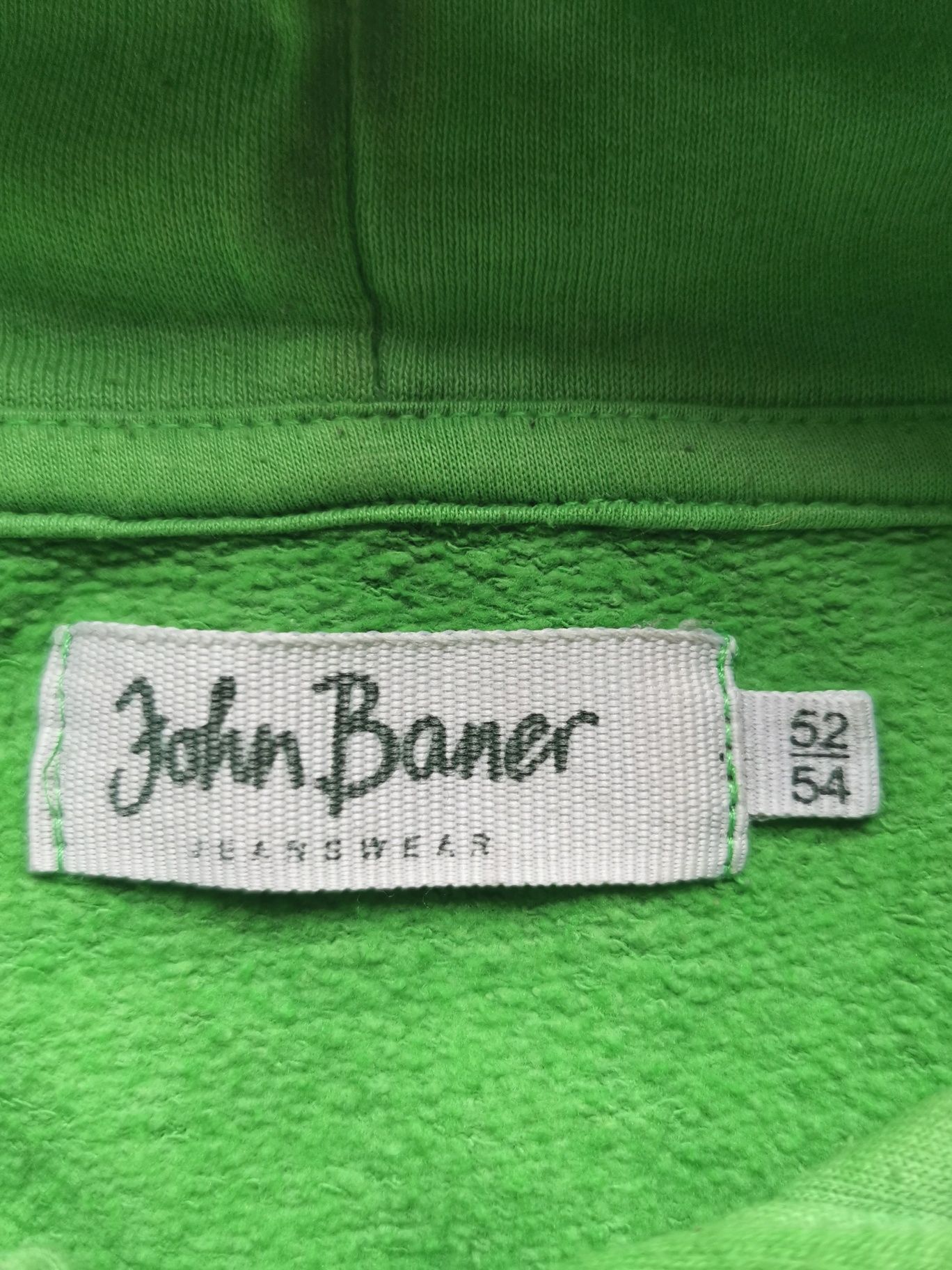 John Baner zielona bluza z kapturem, rozmiar L