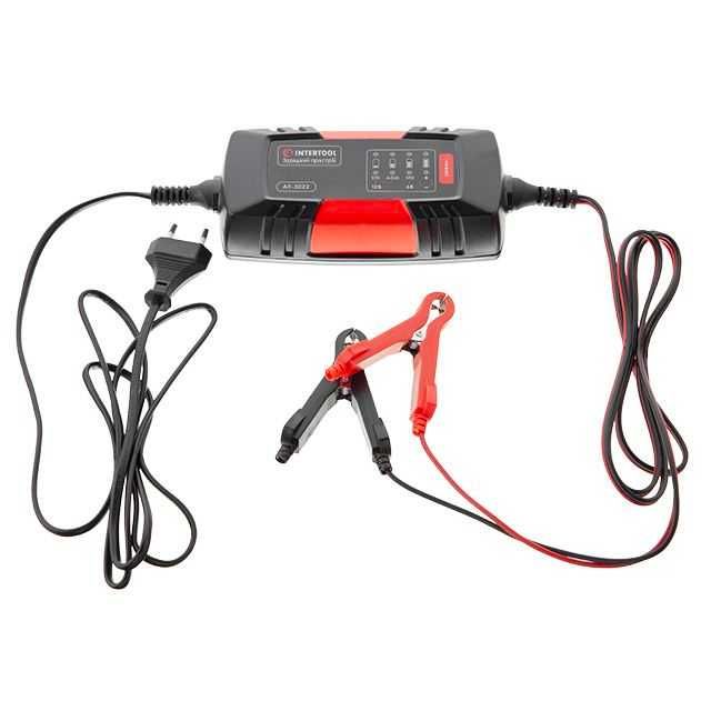 Зарядний пристрій 6/12 В, 2 А, 230 В, 1.2 - 60 А/г INTERTOOL AT-3022
