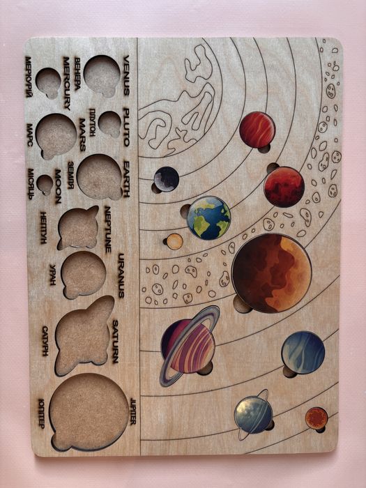 Пазл дерев'яний - головоломка "Сонячна Система"