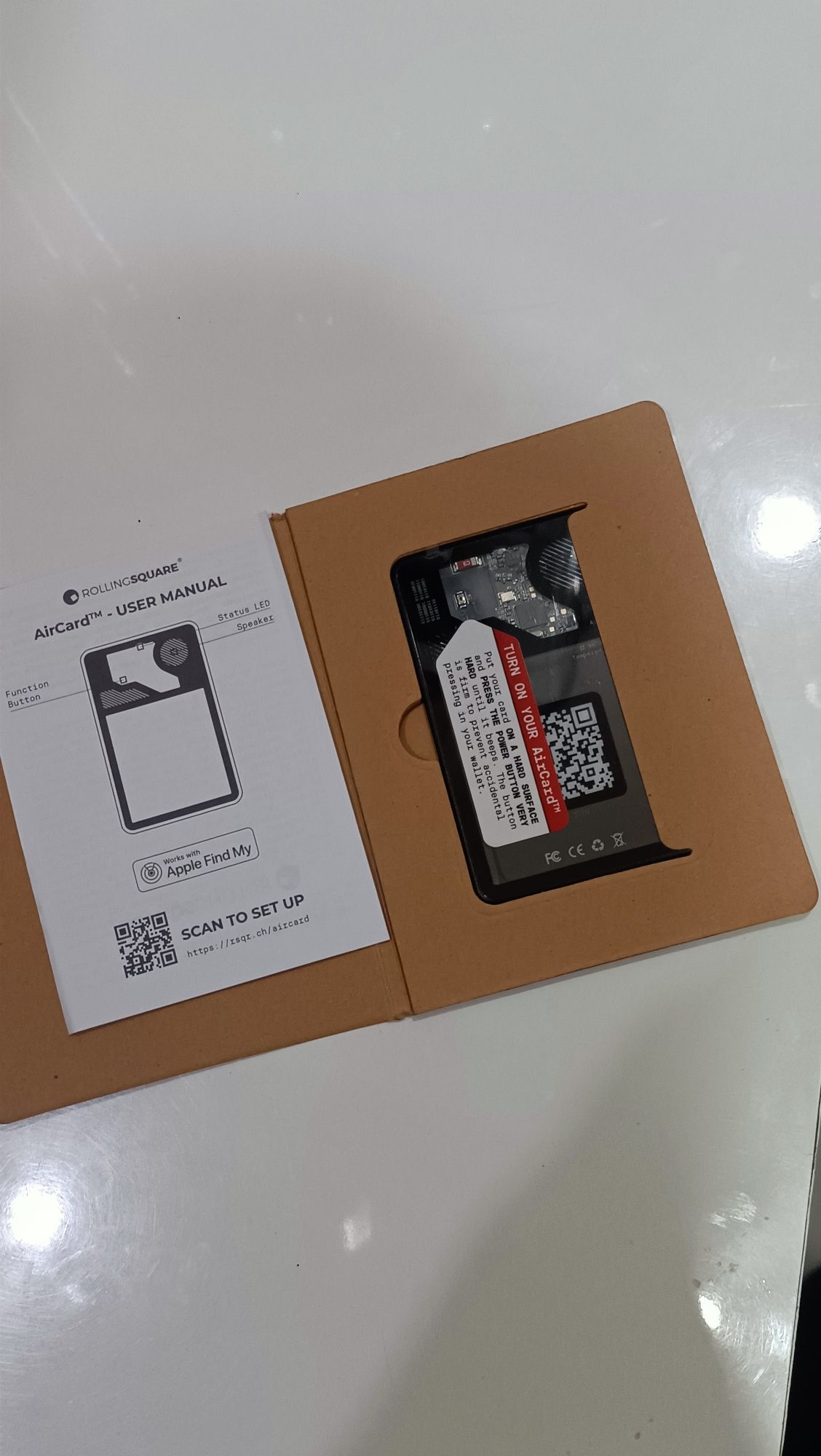 AirCard - Rastreador de carteira ultrafino compatível  Apple Find May.