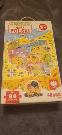 Mapa Polski Puzzle CzuCzu 84 elementy