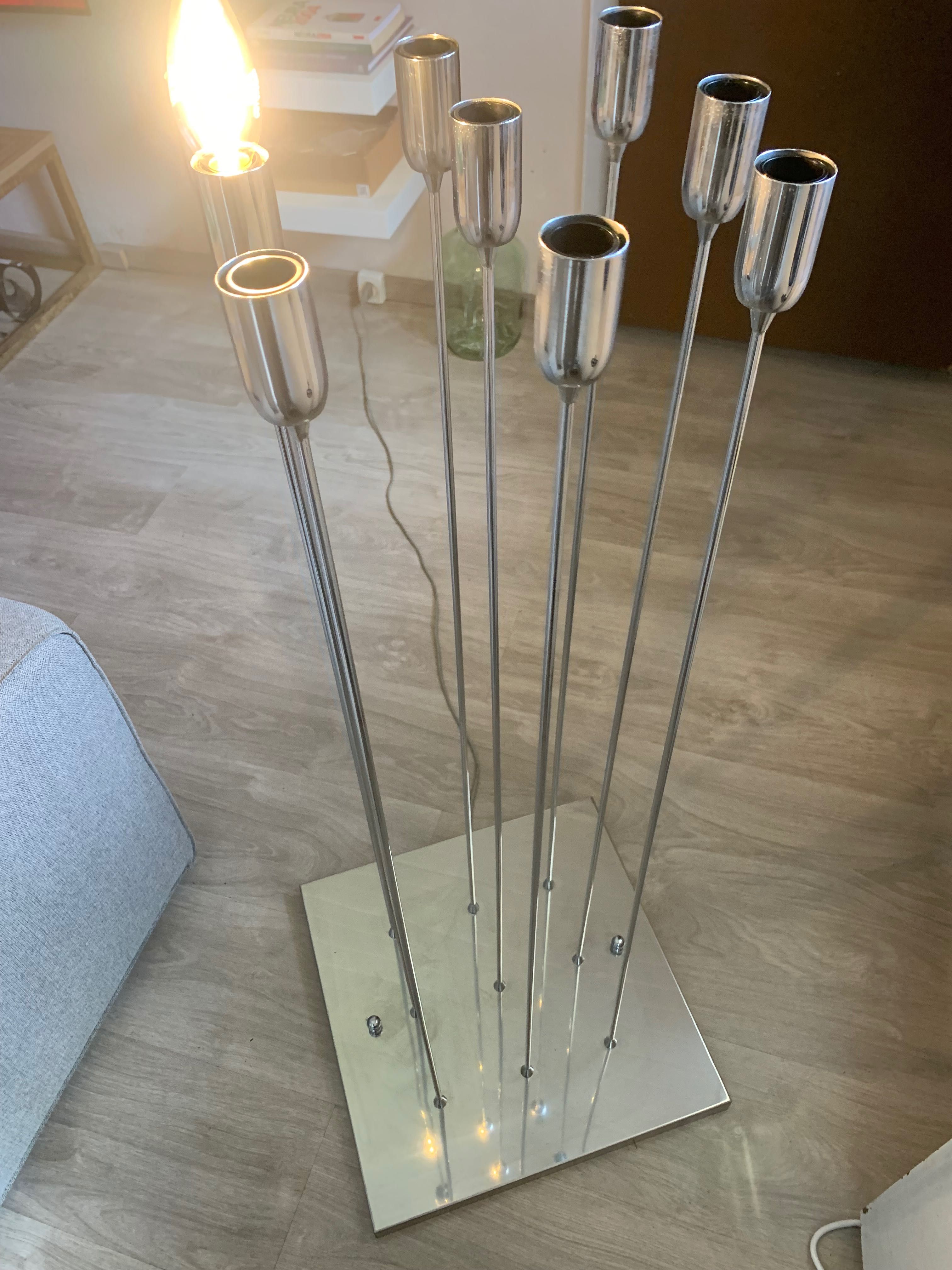 Candeeiro tecto inox