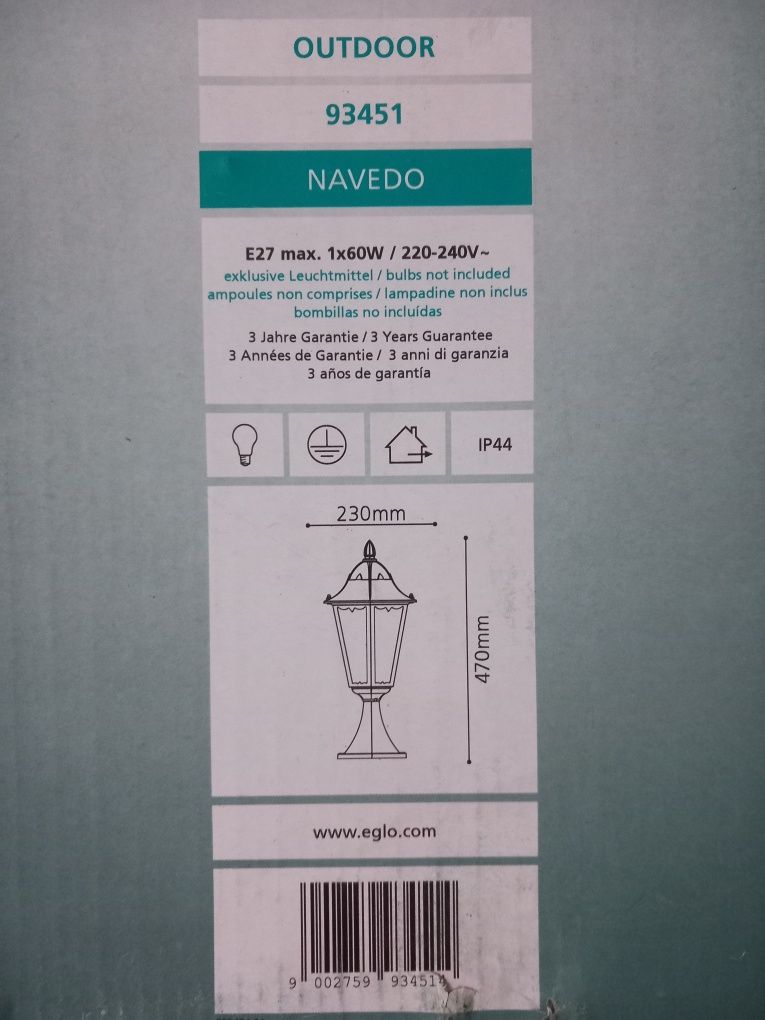 Lampa ogrodowa stojąca EGLO NAVEDO  93451