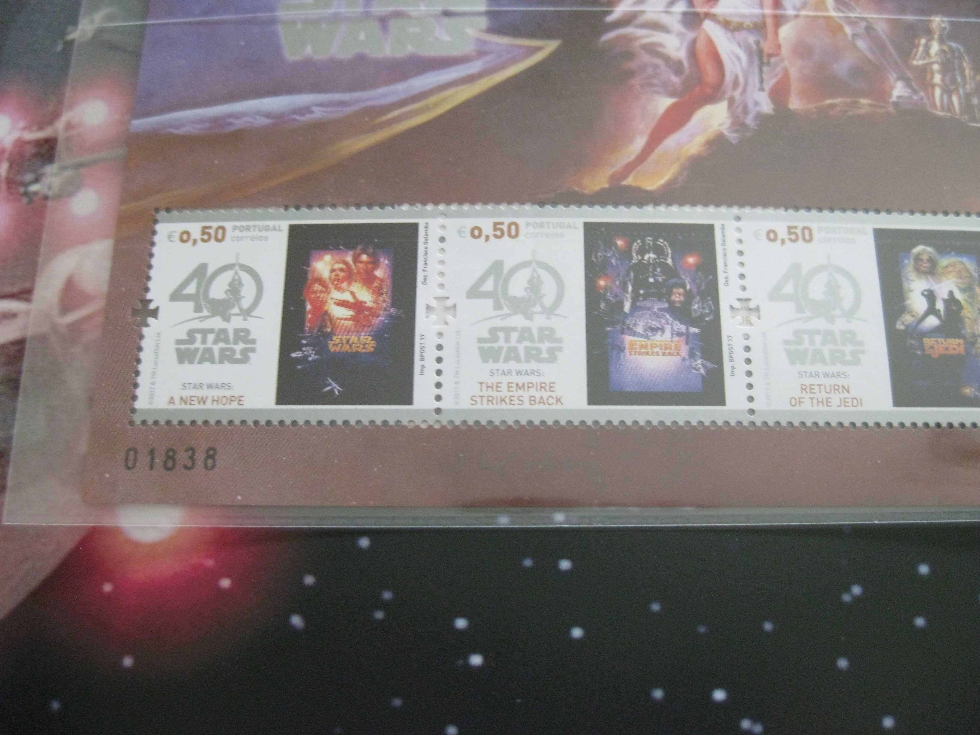 Carteira de Selos Star Wars numerada nº  1838 CTT Nova