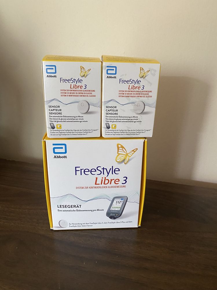 Glukometr + 2 sensory freestyle libre 3