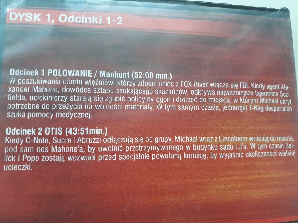DVD Skazany na śmierć. Prison break. Sezon2, Dysk1, Odcinki 1-2.