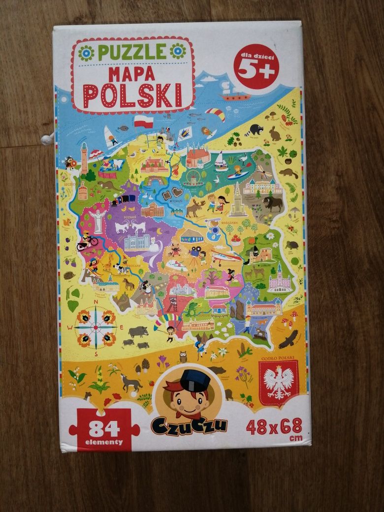 Puzzle Mapa Polski 84 elementy