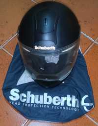 Capacete modular Schubert C3 preto mate, c/sistema som scala rider G4