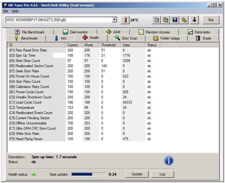 Dysk do laptopa WD 500Gb WD5000BPVT 5,4K 8Mb Sata II 2,5 cala