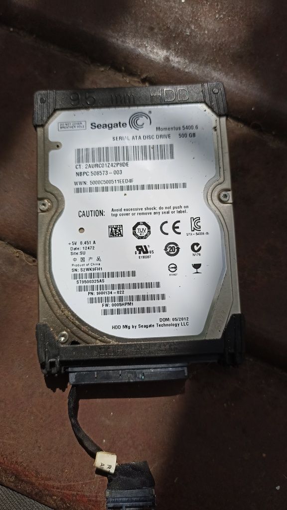 Жорсткий диск для ноутбука Seagate 500GB 2.5