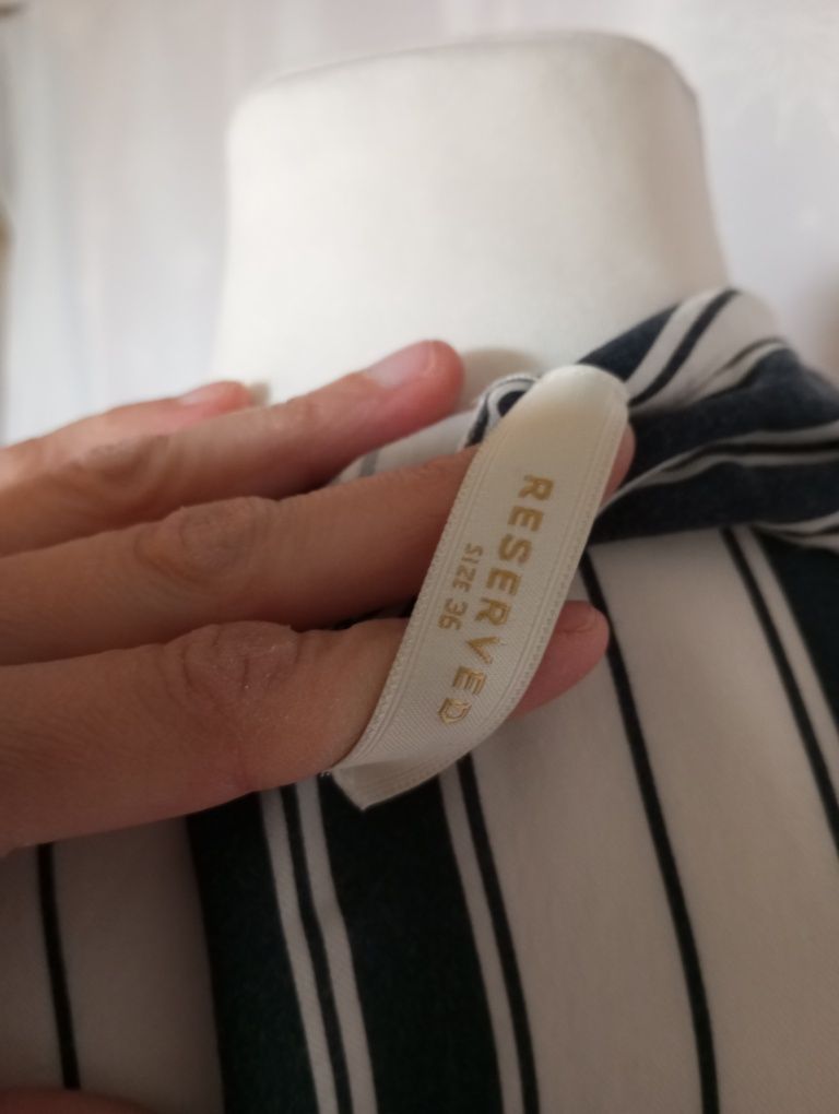 Koszula w pasy długa z wiskozy rozmiar S Reserved