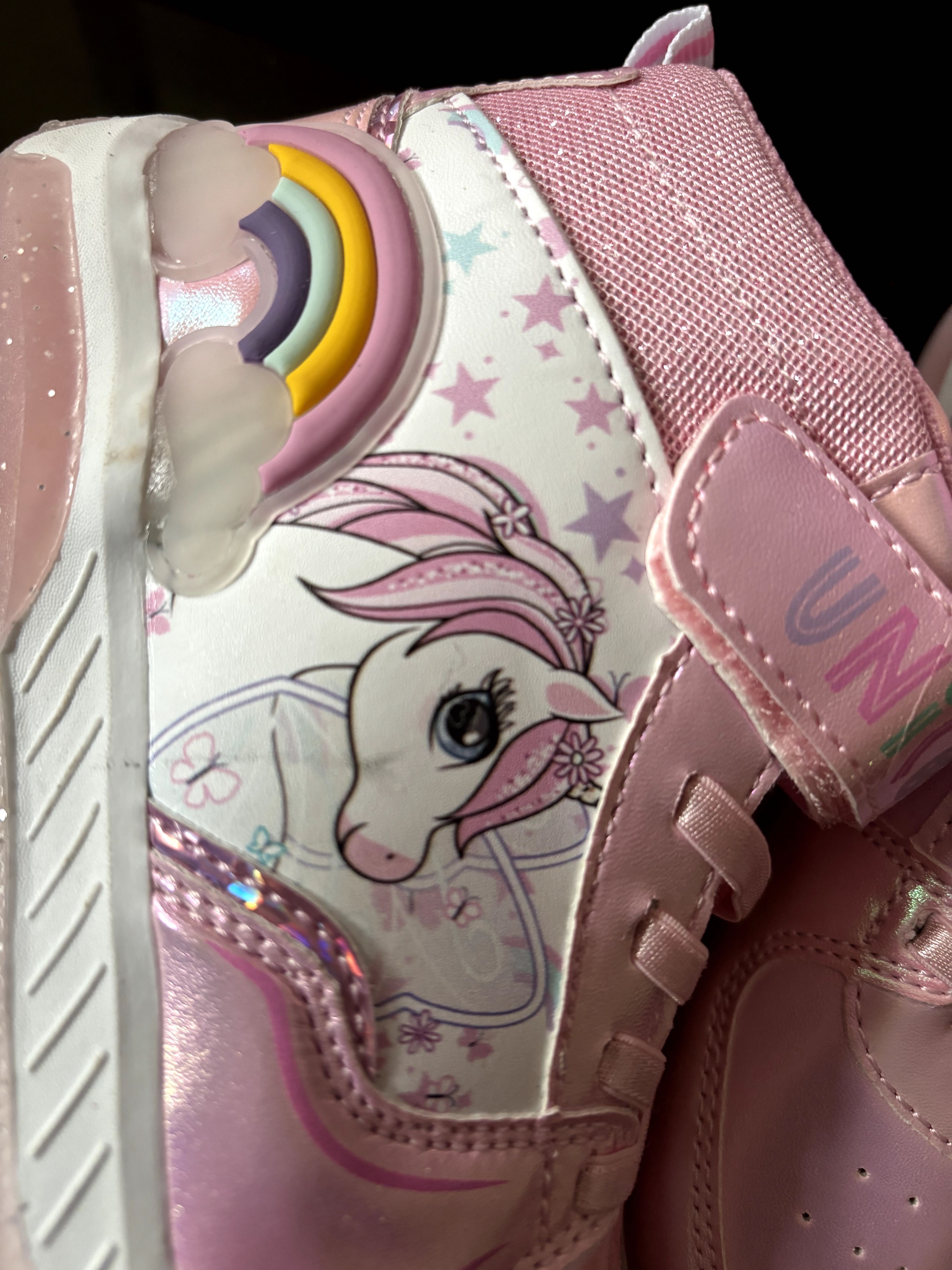Unicorn, jednorożec, buty świecące podeszwa led, diody NOWE 30