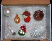 Стеклянные новогодние игрушки на елку (формовка, стекло, елочные)