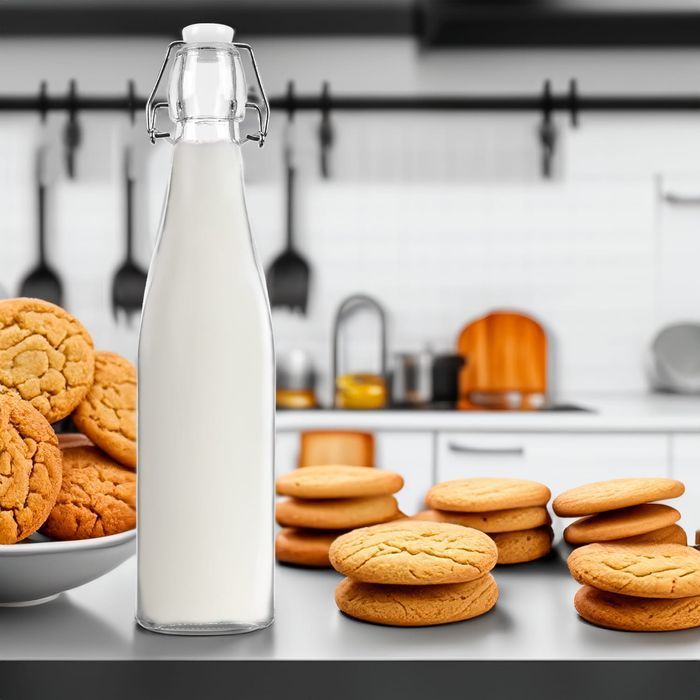 Butelka na mleko KWADRAT 500 ml + korek mechaniczny