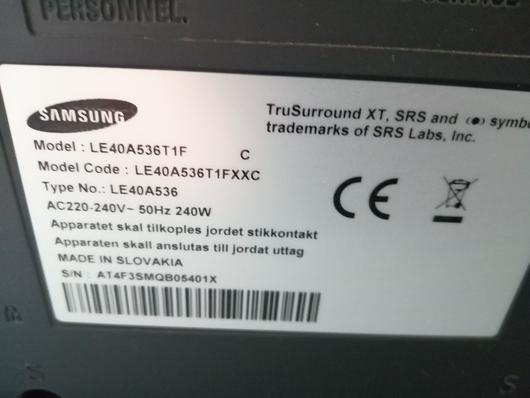 TV Samsung hdmi  LE40T1FXXC