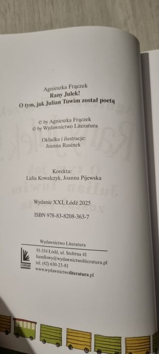 Lektura Rany Julek ! O tym jak Julian Tuwim został poetą. Frączek