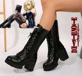 Botki czarne cosplay misa amane Death note wiązane botki rozmiar 39 40