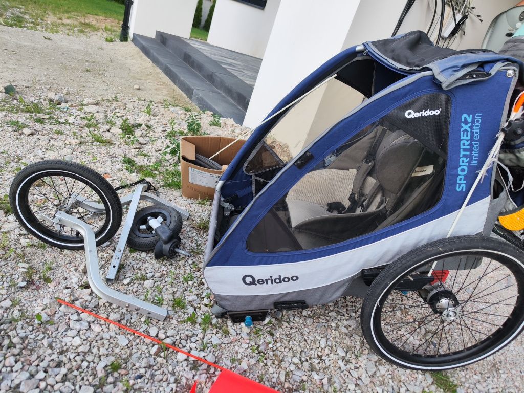 Przyczepka rowerowa queridoo sportrex 2 limited edition 3 w 1, biegowa