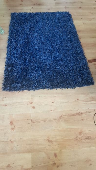 Dywan shaggy granatowy niebieski 176×110cm