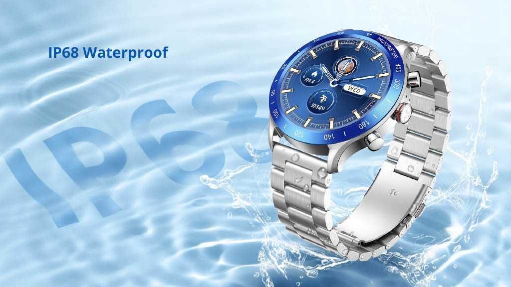Smartwatch Riversong Motive 9 Max stalowa bransoleta AMoled IP68