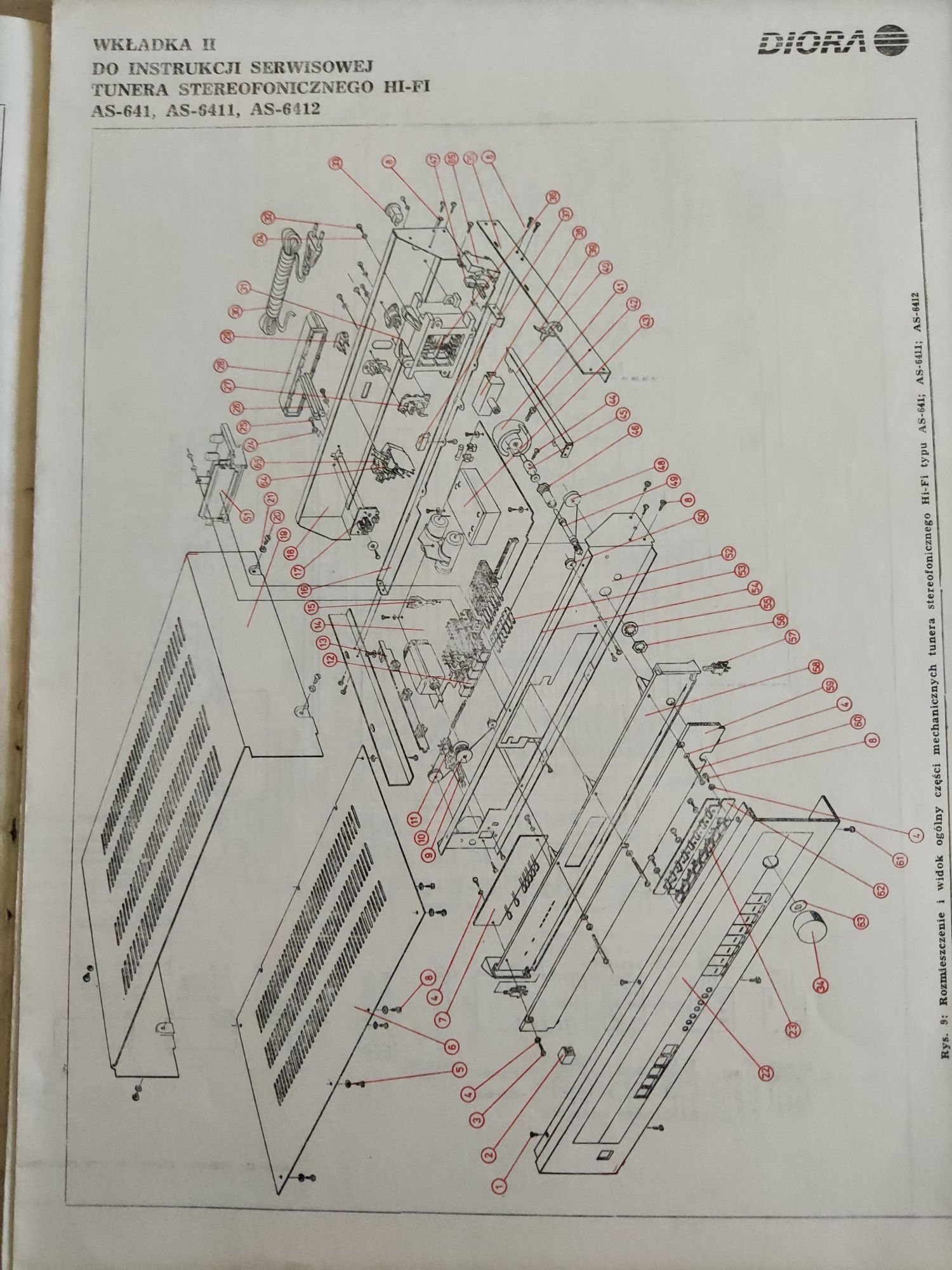 AS-641 ;AS-6411 ;AS-6412 tuner orginalna instrukcja serwisowa