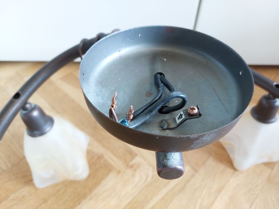 Zestaw lamp, żyrandol + 2 lampki nocne