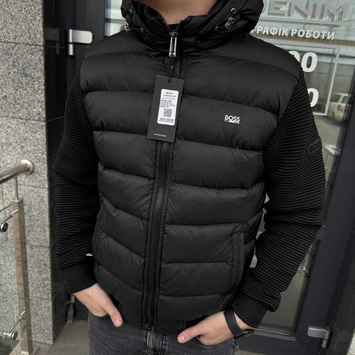 Чоловіча тепла куртка З вязаними рукавами Hugo Boss