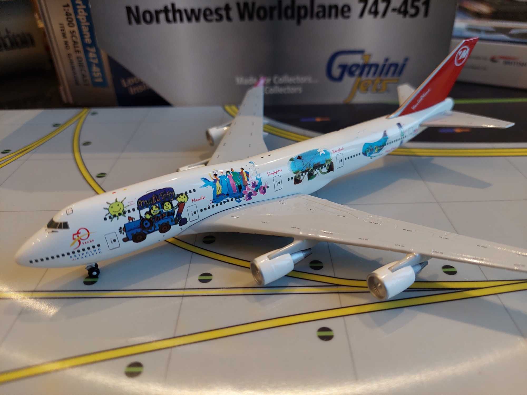 Model Boeing B 747-400 Northwest 1:400 Gemini