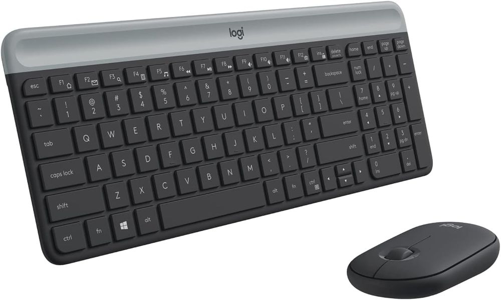 Zestaw klawiatura i mysz bezprzewodowa Logitech czarny AZERTY