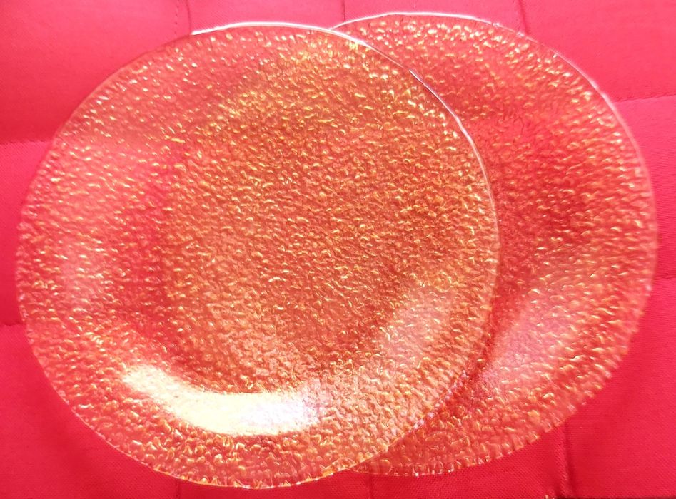 Talerze Sahara HSG Ząbkowice. Kolorowe szkło z PRL