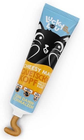 Przysmak bez laktozy dla kota - Lucky Lou Pasta serowa ze słodem 100g