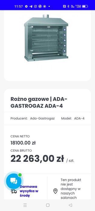 Różno gazowe kurczak grill