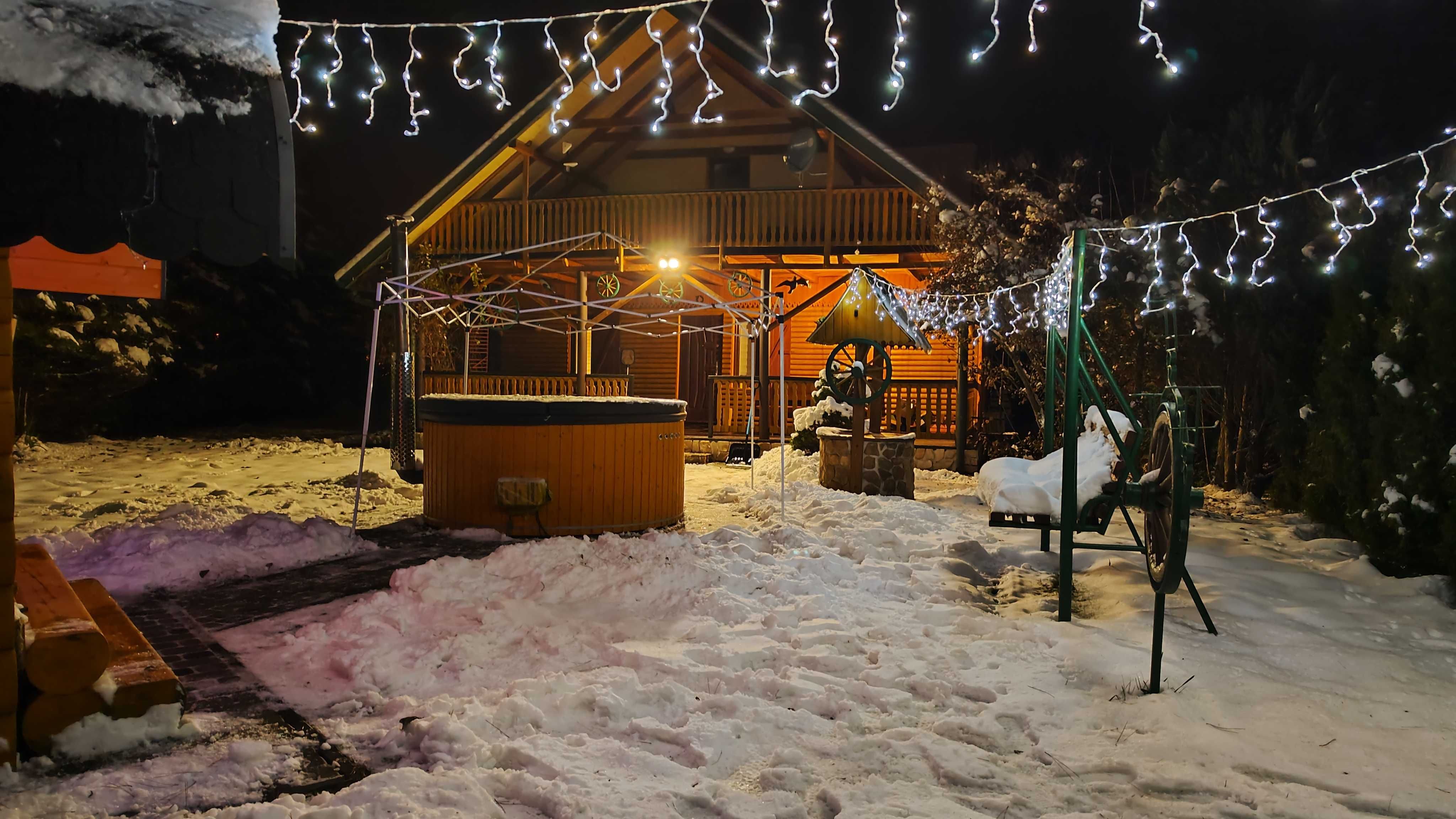 Duży domek z darmową Sauną i Jacuzzi nad rzeką w Bieszczadach